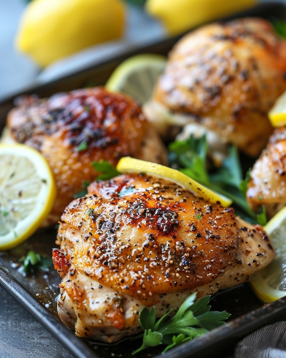 Super Easy Lemon Pepper Chicken Thighs