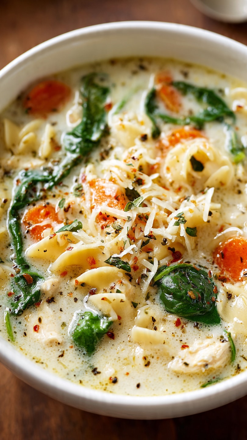 White Lasagna Chicken Soup