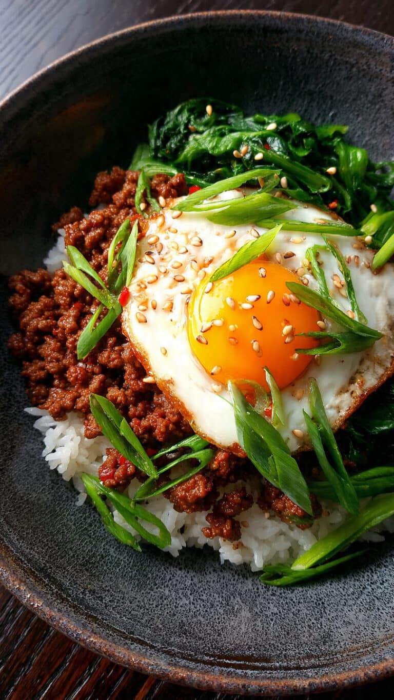 Quick & Easy Korean Ground Beef Bowl