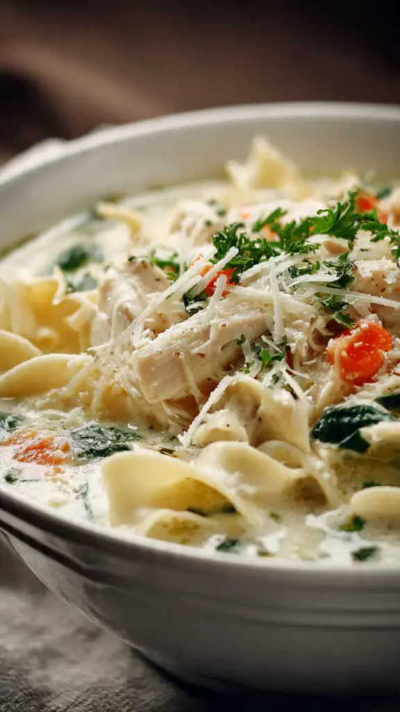 White Lasagna Chicken Soup