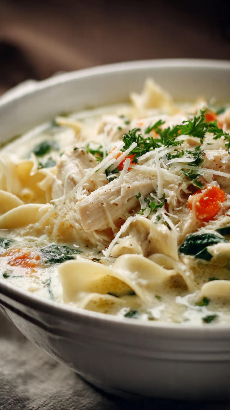 White Lasagna Chicken Soup