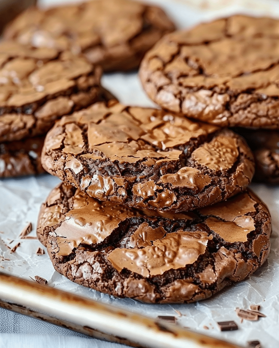 Double Chocolate Crackle Cookies