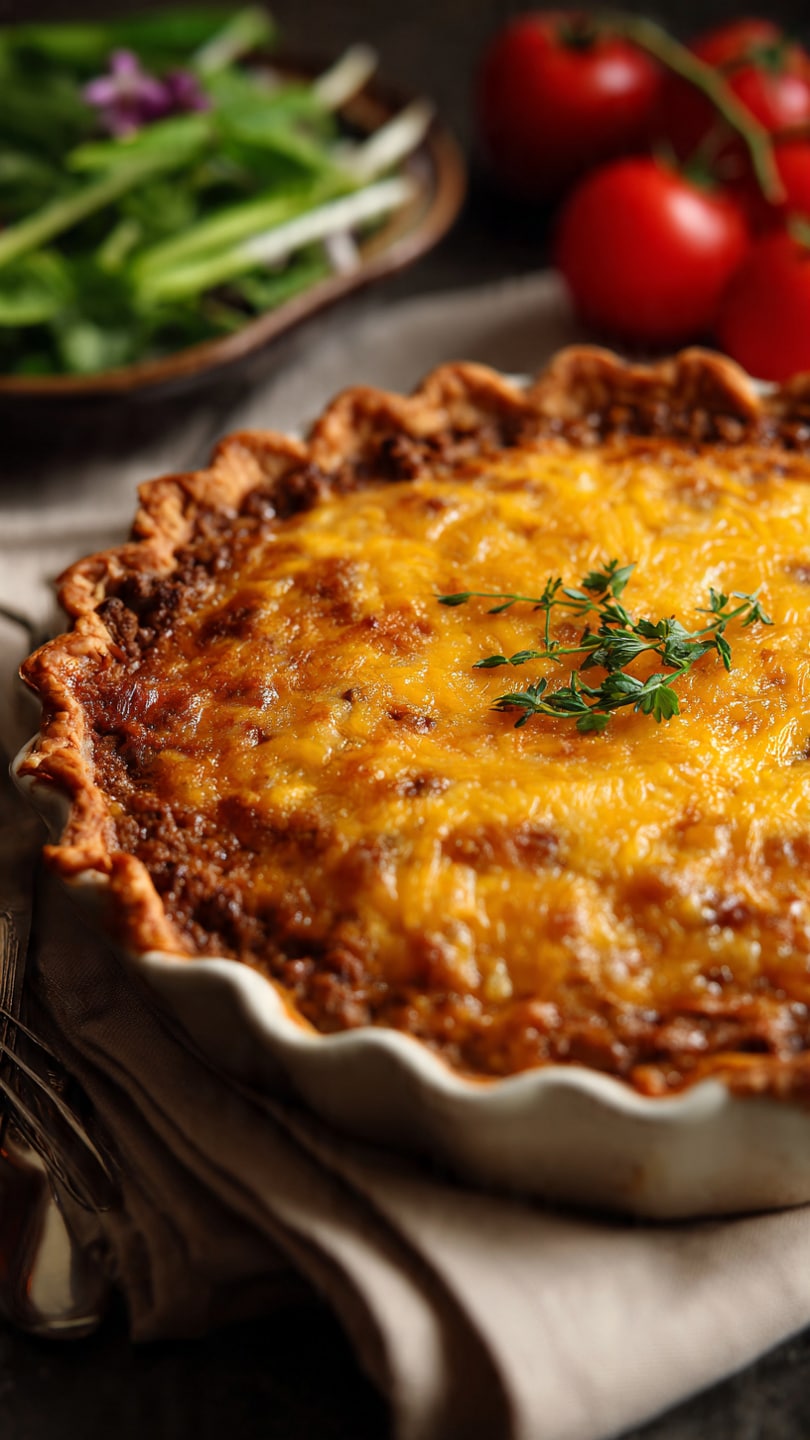 One-Pan Cheeseburger Pie Dinner