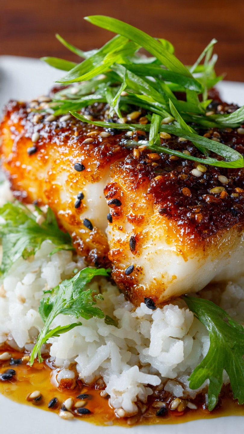 Delicious Asian Ginger Soy Glazed Cod