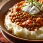 Hearty Lentil Stew with Creamy Mashed Potatoes