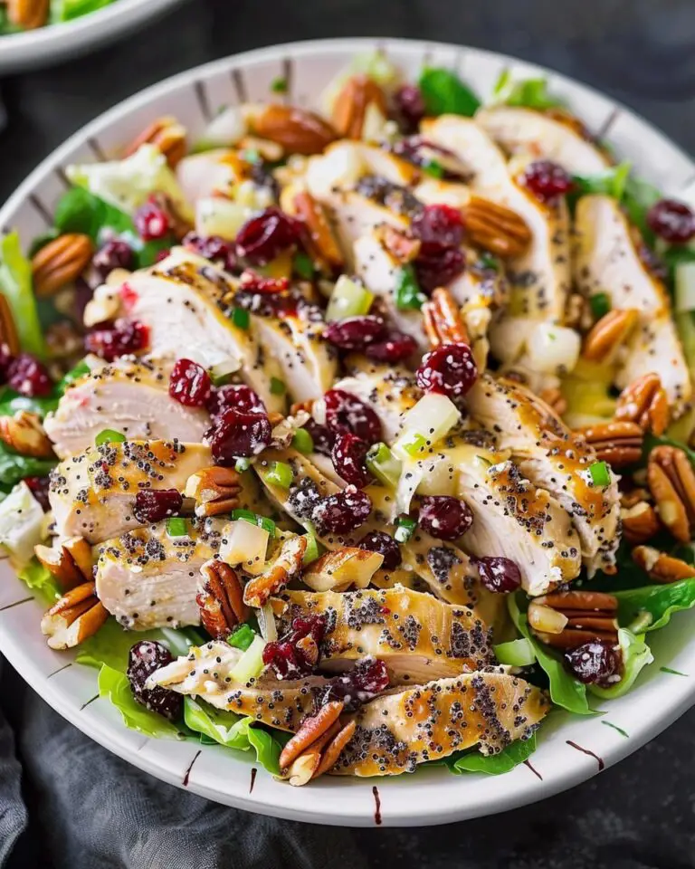 Cranberry Pecan Chicken Salad with Poppy Seed Dressing
