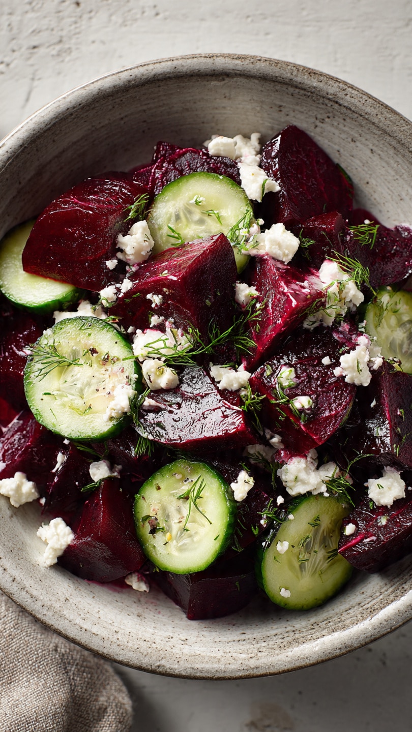 Cozy Beet Salad With Feta And Cucumbers