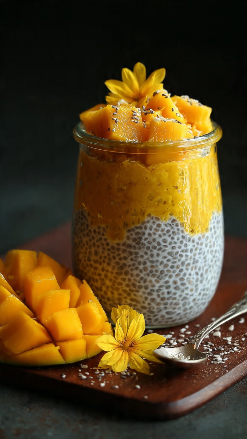 Easy Mango Coconut Chia Seed Pudding