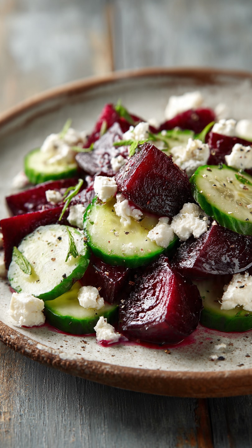 Cozy Beet Salad With Feta And Cucumbers