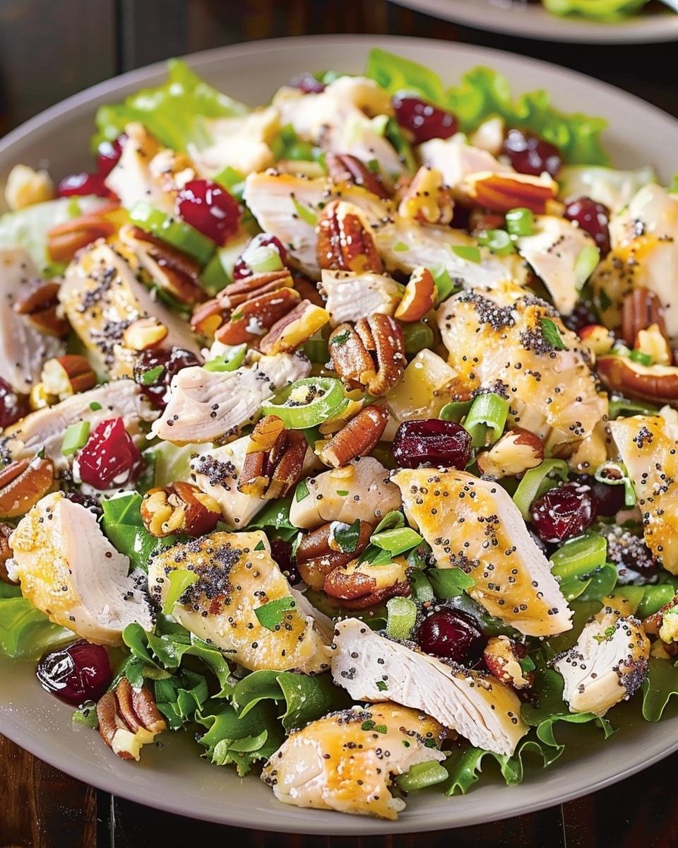 Cranberry Pecan Chicken Salad with Poppy Seed Dressing