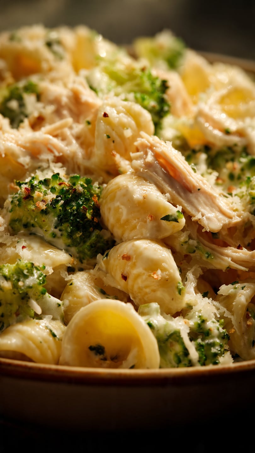 Creamy Rotisserie Chicken Broccoli Pasta