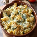 Cheese Pumpkin Pasta Casserole with Spinach