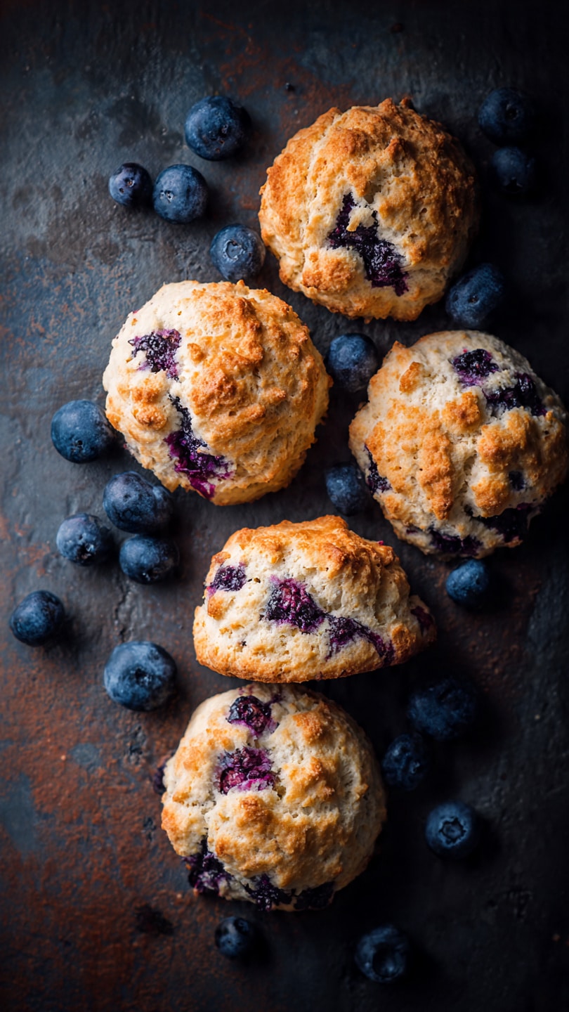 Easy Blueberry Biscuits with Buttermilk