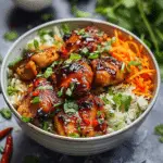 Sweet Chili Chicken Rice Bowls with Chicken Thighs