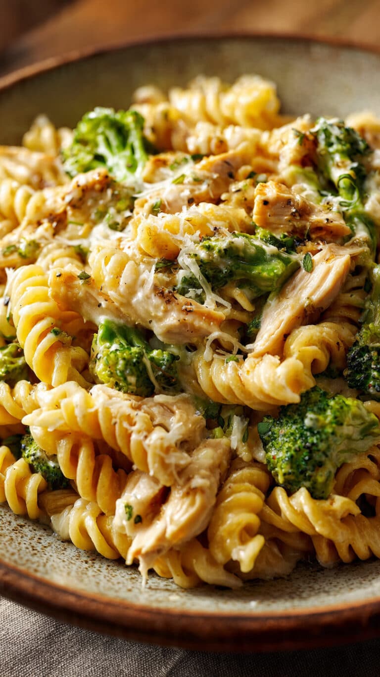 Creamy Rotisserie Chicken Broccoli Pasta