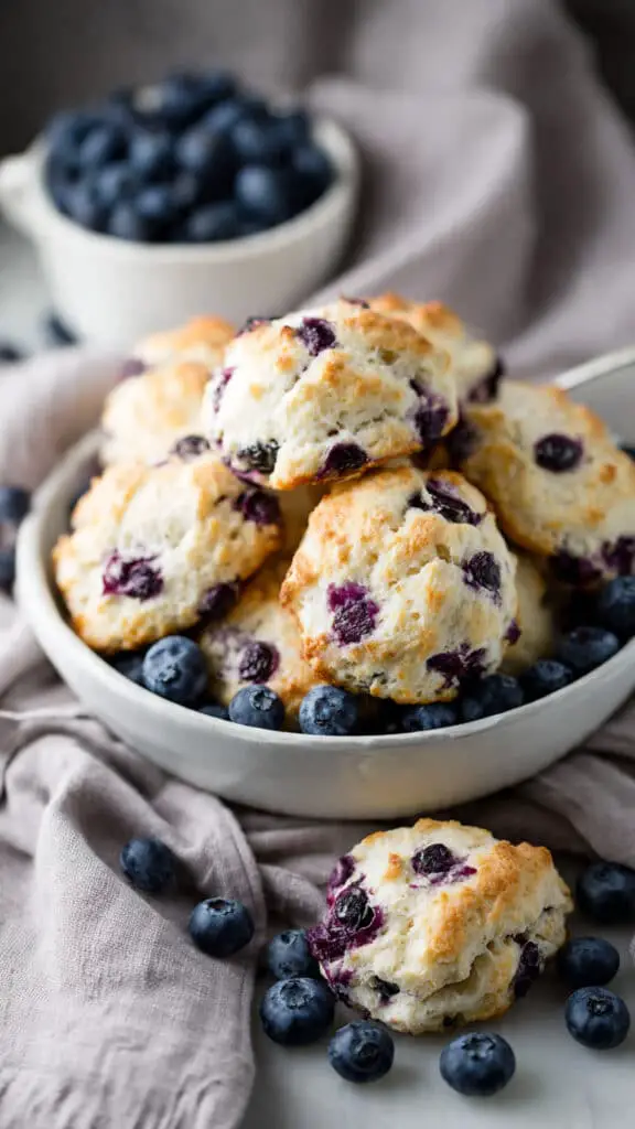 Easy Blueberry Biscuits with Buttermilk