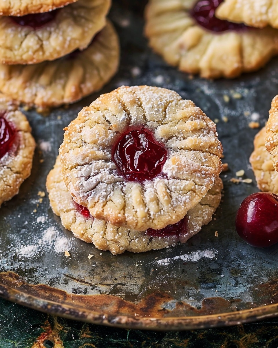Cherry Bakewell Cookies