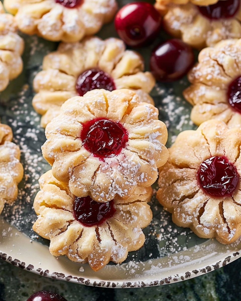 Cherry Bakewell Cookies