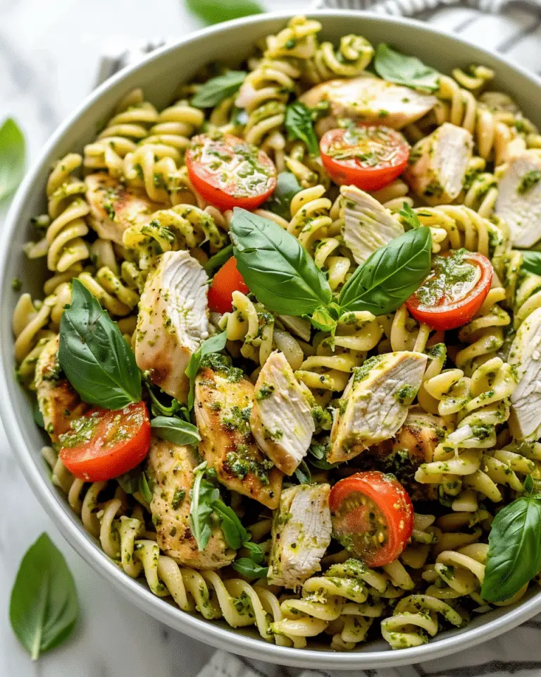 Easy Chicken Pesto Pasta Salad