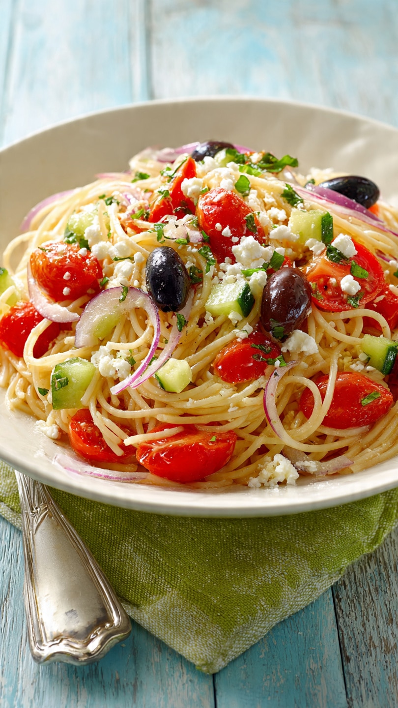Greek Spaghetti Salad