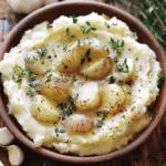 Mashed Potatoes with Parmesan, Roasted Garlic, and Fresh Thyme