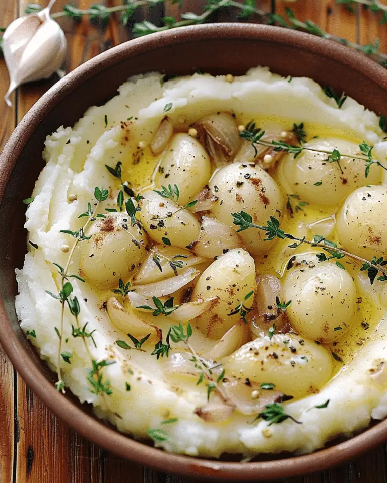 Mashed Potatoes with Parmesan, Roasted Garlic, and Fresh Thyme