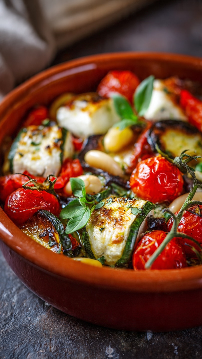 Easy Roasted Vegetable and Cannellini Bean Bake for Weeknights