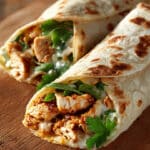 Ooey-Gooey Cheesy Garlic Chicken Wraps