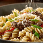 Philly cheese steak pasta