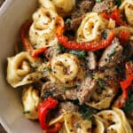 Philly Cheesesteak Tortellini Pasta