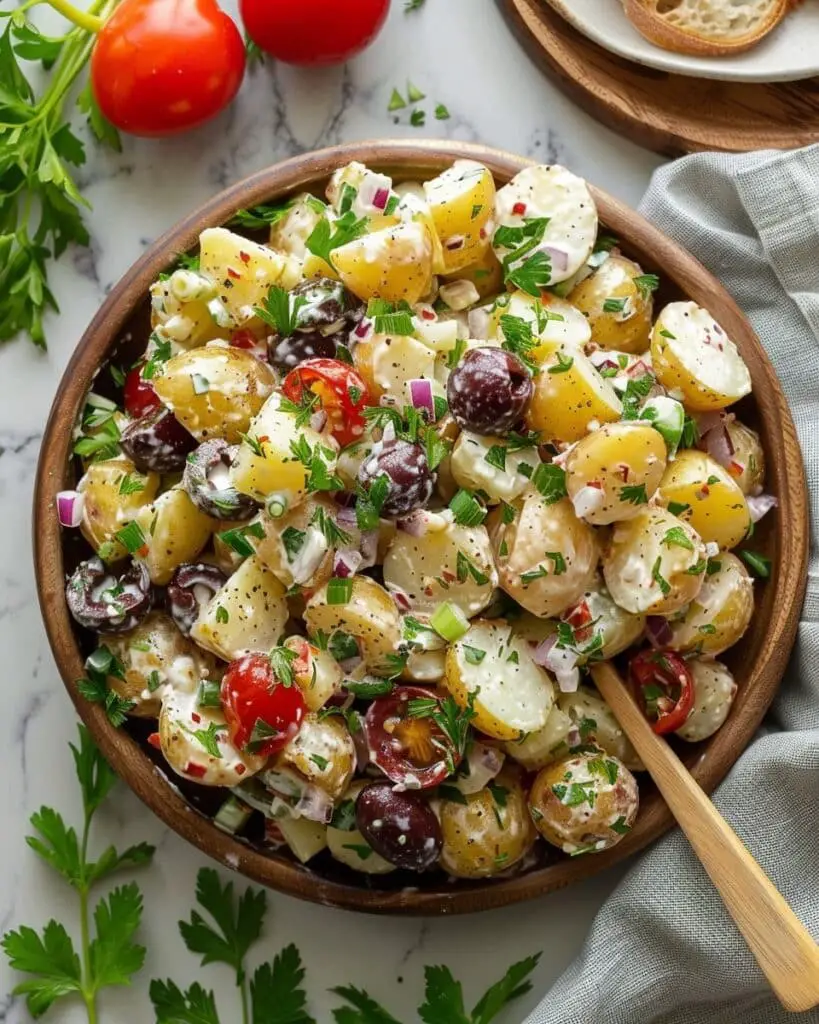 Best Ever Healthy Mediterranean Potato Salad Recipe