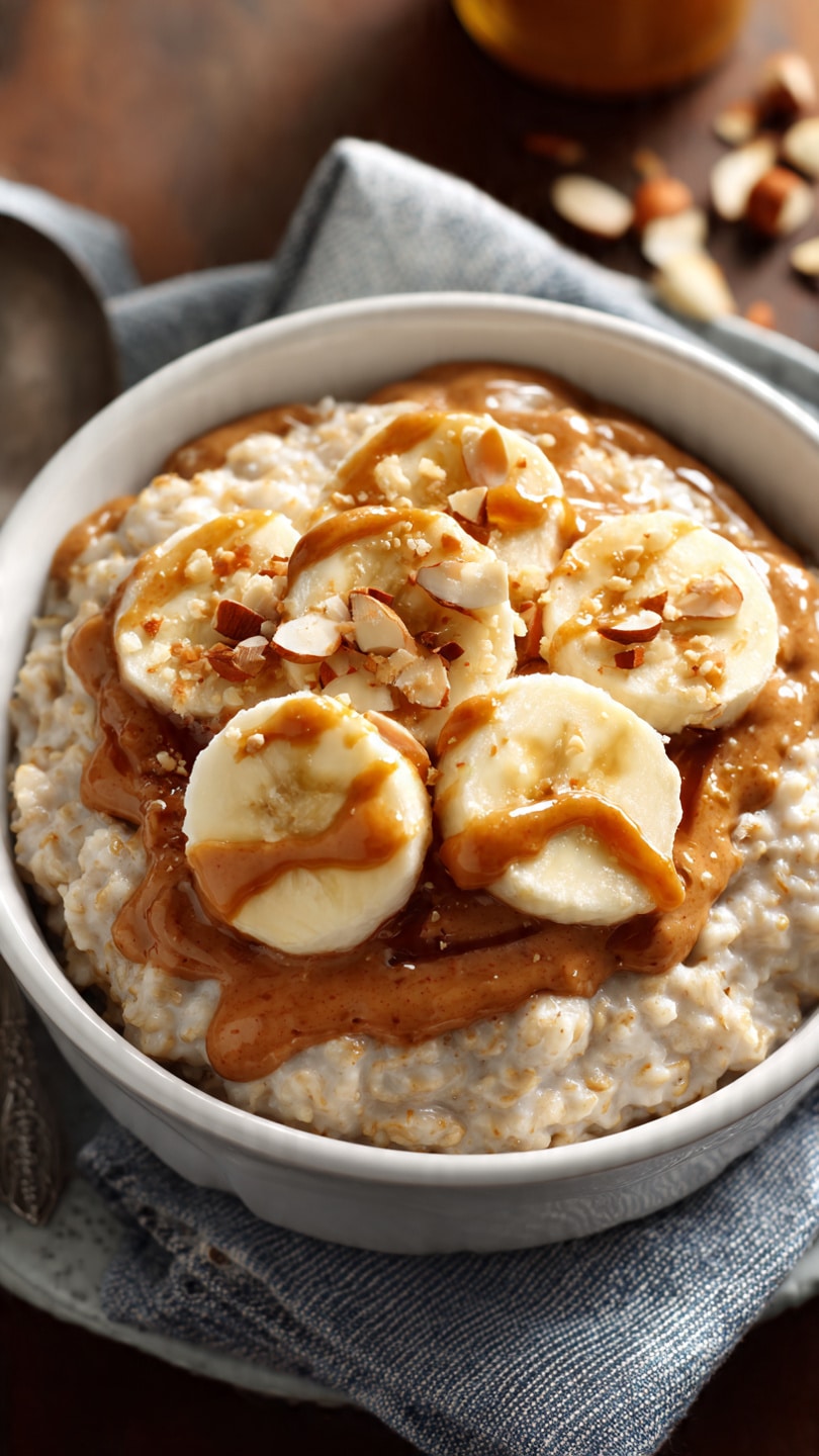 Oatmeal with Almond Butter & Banana