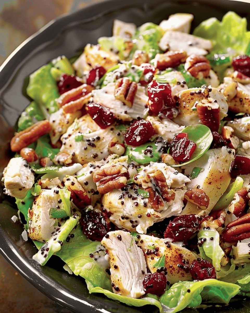 Cranberry Pecan Chicken Salad with Poppy Seed Dressing