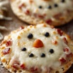 Mini Snowman Pizzas