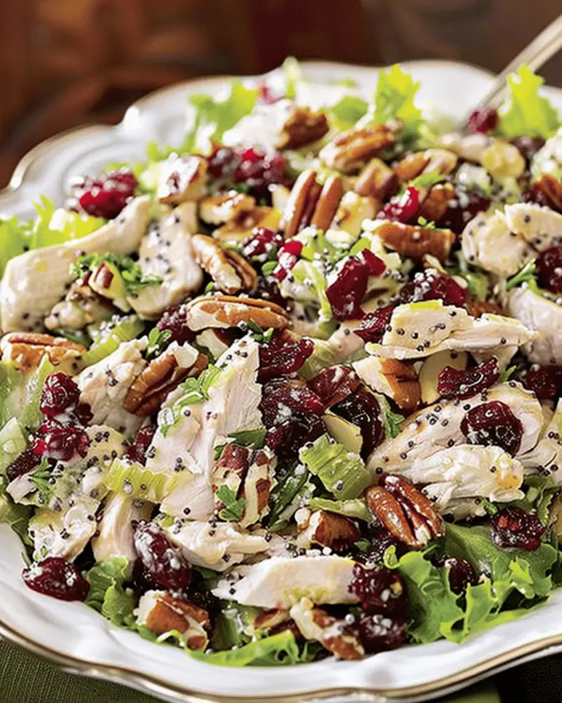 Cranberry Pecan Chicken Salad with Poppy Seed Dressing
