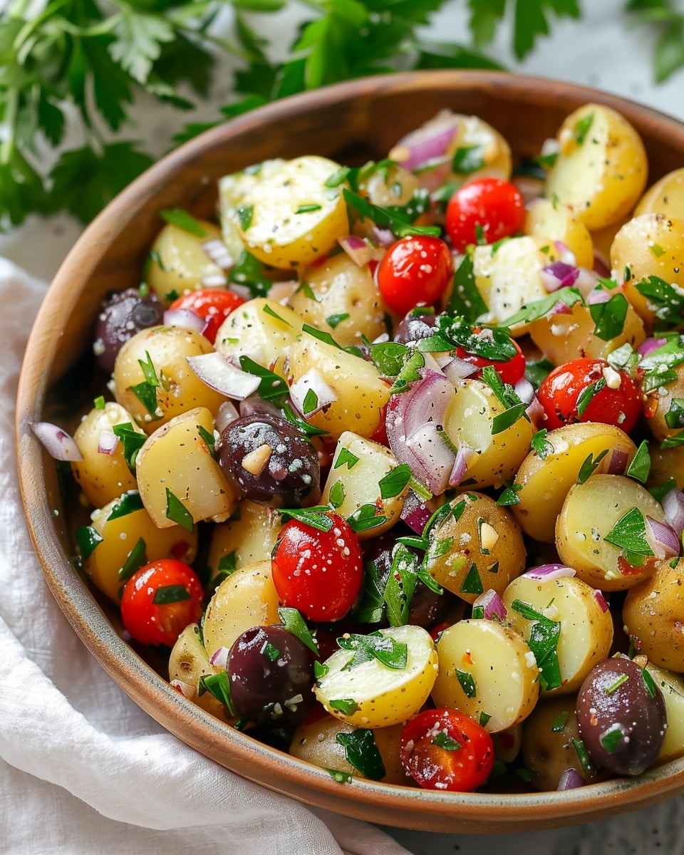 Best Ever Healthy Mediterranean Potato Salad Recipe