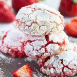 4 Ingredient Strawberry Crinkle Cookies
