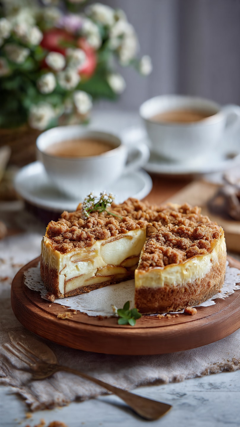 Apple Crumble Cheesecake