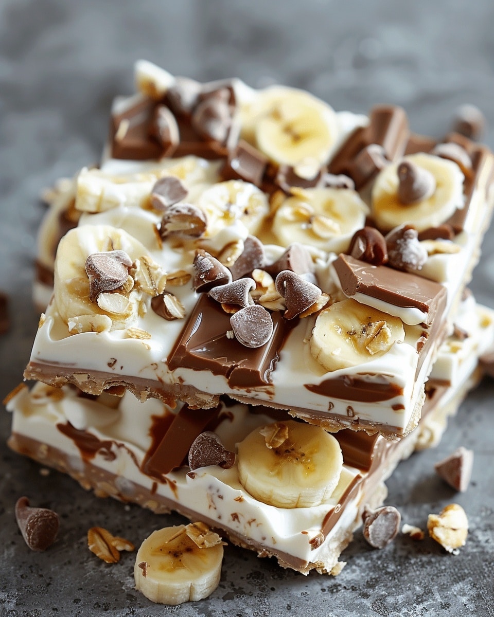 Banana & Nutella Frozen Yogurt Bark