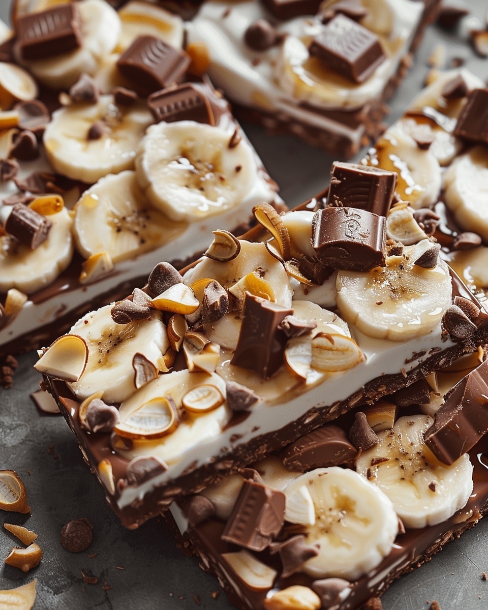 Banana & Nutella Frozen Yogurt Bark