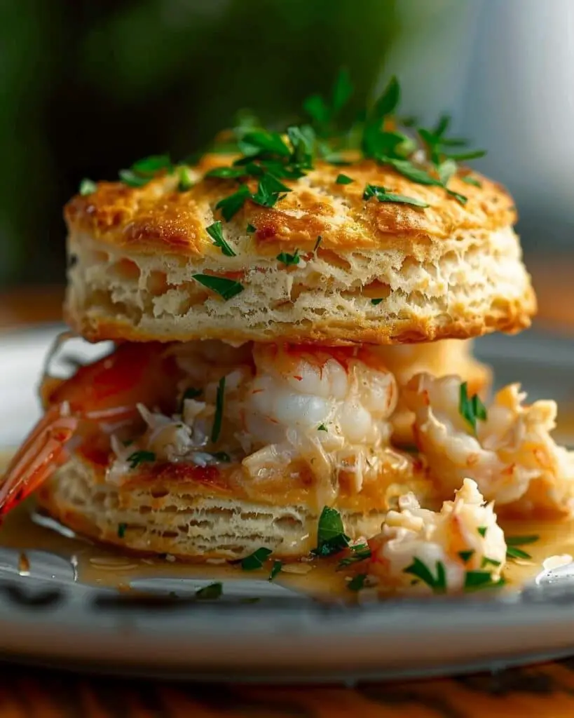 Savory Shrimp & Crab Biscuit Melts