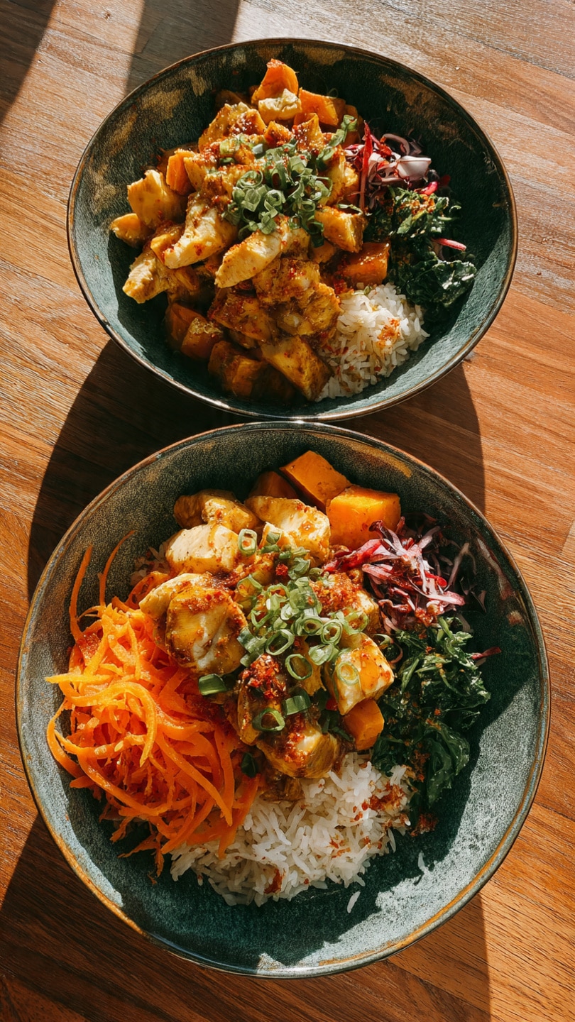 Easy & Healthy Chicken and Sweet Potato Bowls