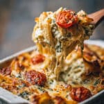 Creamy Pesto Chicken Pasta Bake