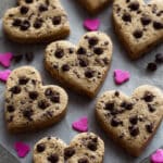 Heart Shaped Chocolate Chip Cookies