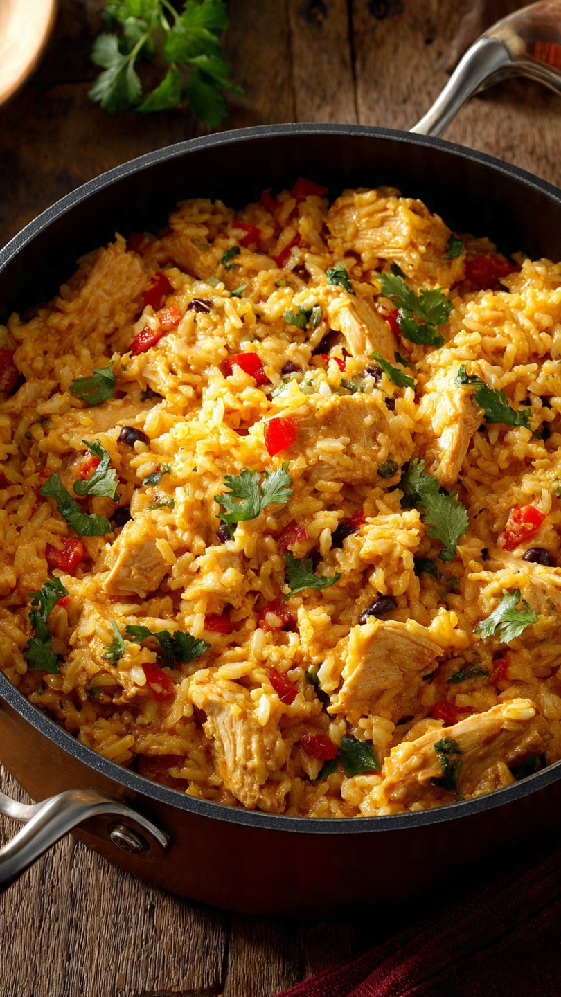 One-Pot Cheesy Southwest Chicken and Rice