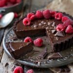 No Bake Dark Chocolate Tart