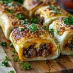 Garlic Butter Beef Cheeseburger Rollups