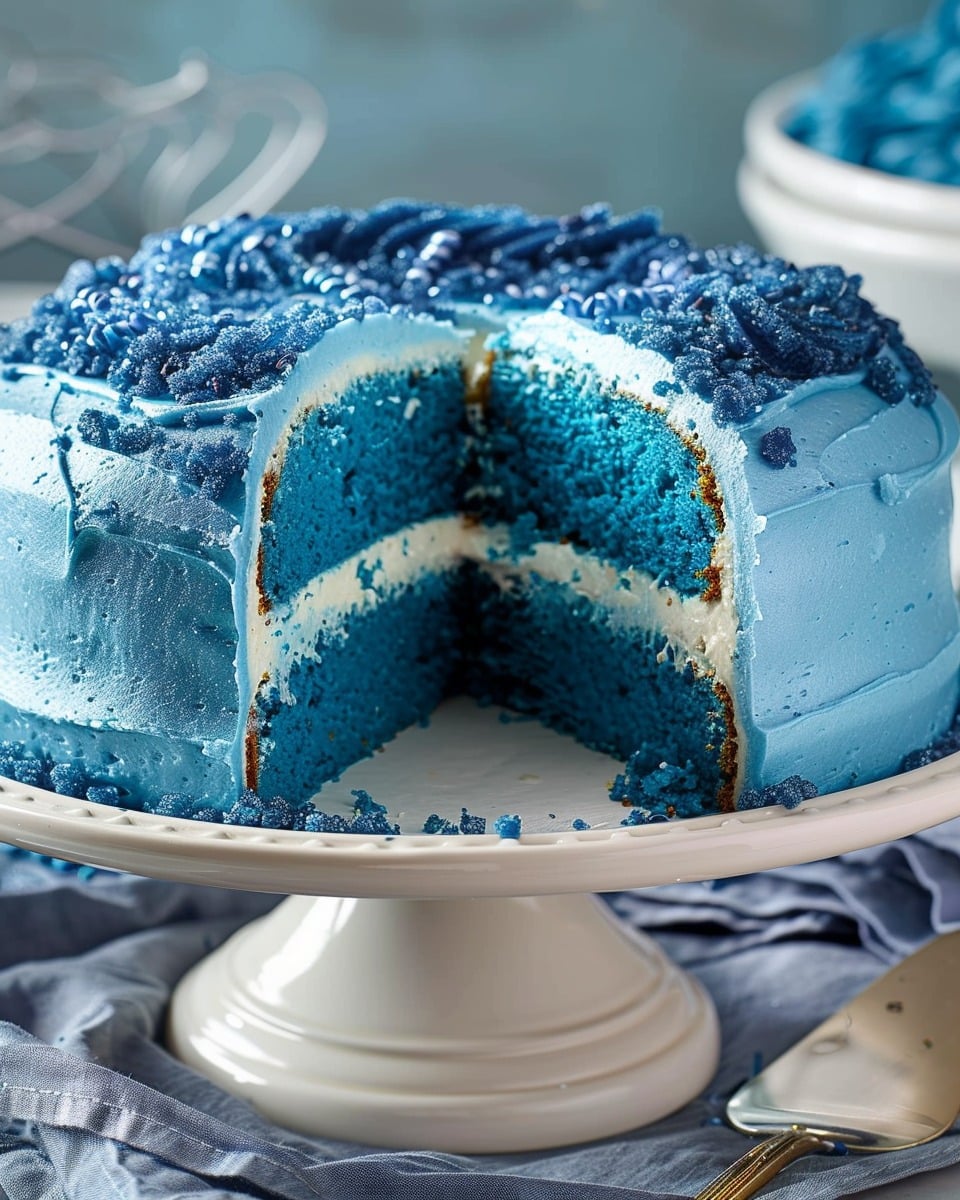 Blue Velvet Vanilla Pound Cake