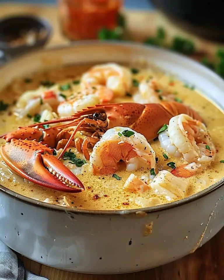 Seafood Bisque with Crab, Shrimp, and Lobster