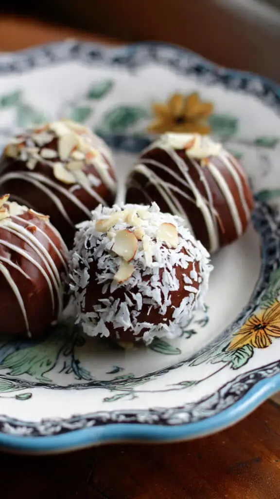 Chocolate-Covered Date & Almond Truffles